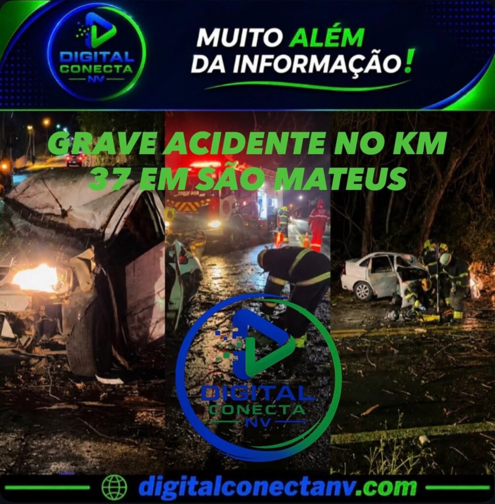Motorista fica preso às ferragens após violenta batida no km 37 em São Mateus!