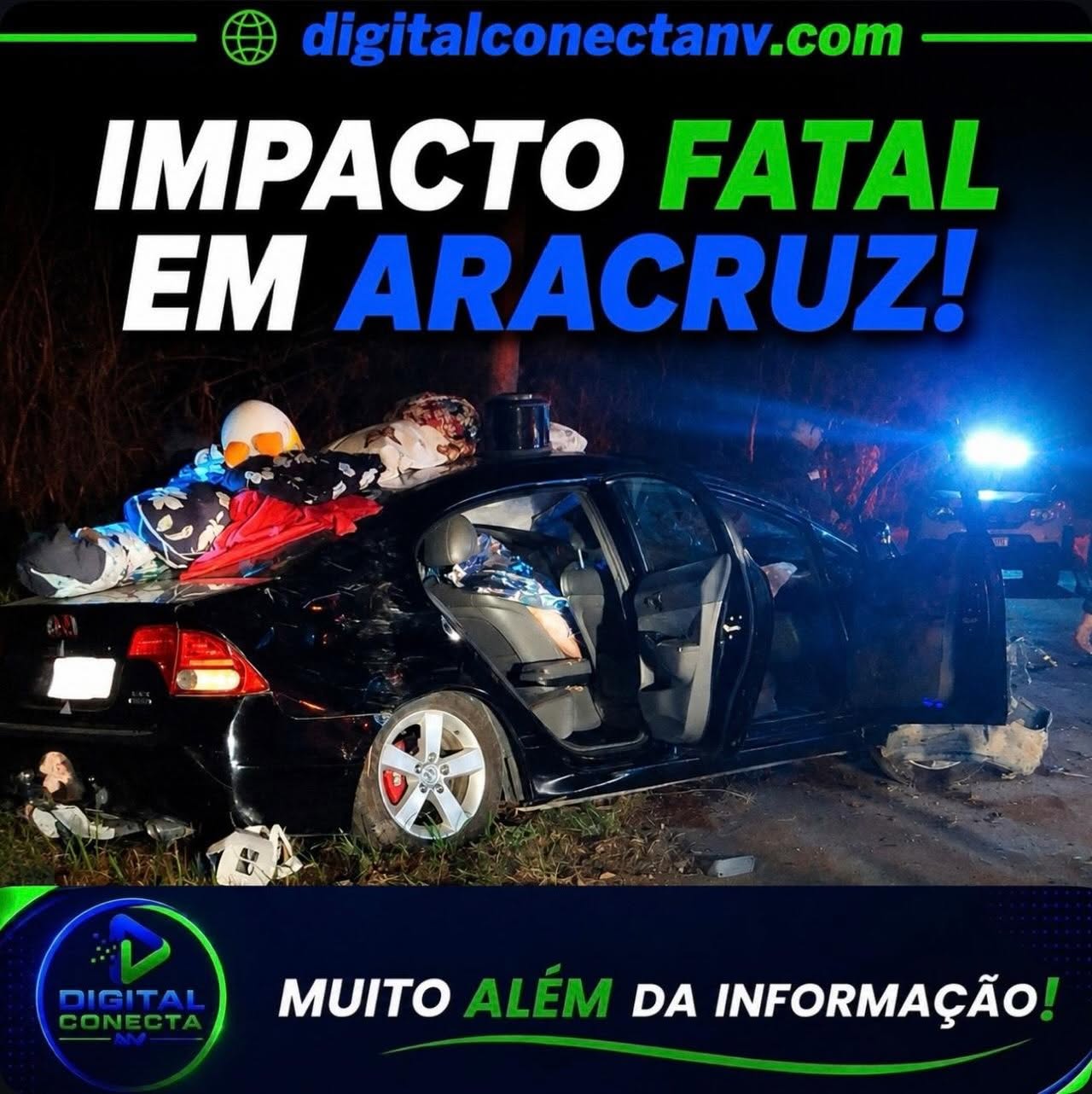 Colisão com retroescavadeira deixa um morto e dois feridos em Aracruz!