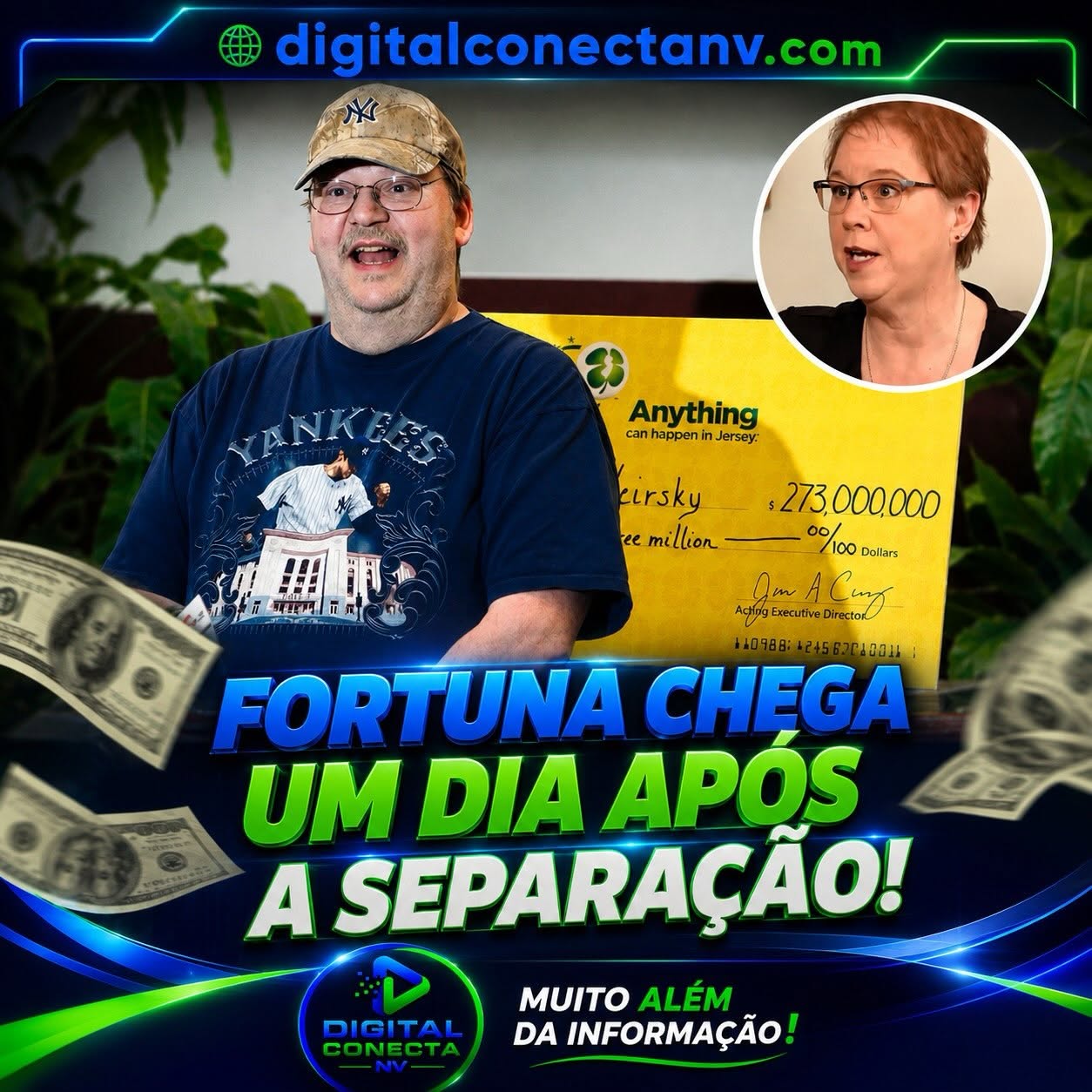 Divorciado ganha prêmio de US$ 273 milhões de dólares na loteria um dia após separação!