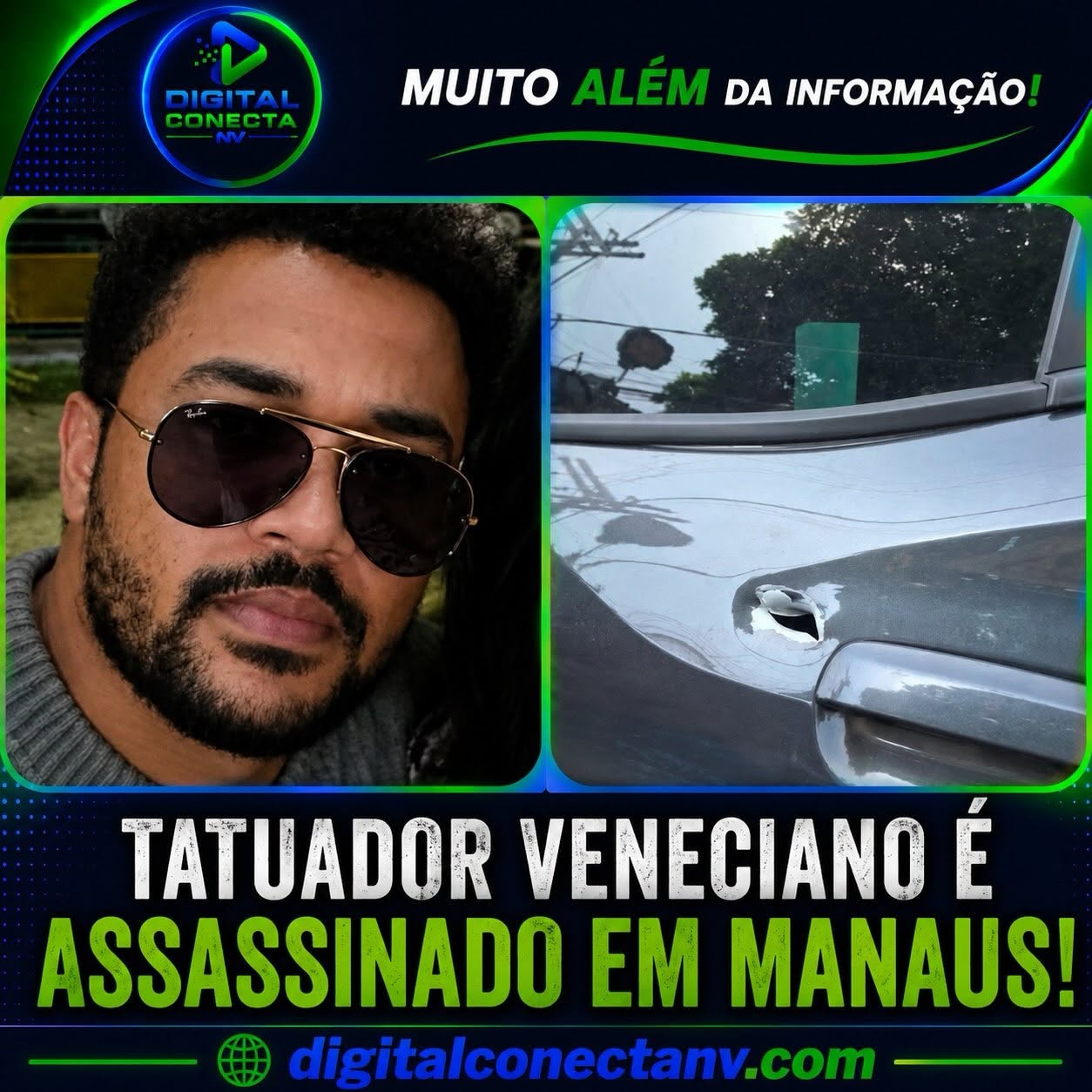 Tatuador veneciano é assassinado a tiros ao chegar em casa em Manaus!