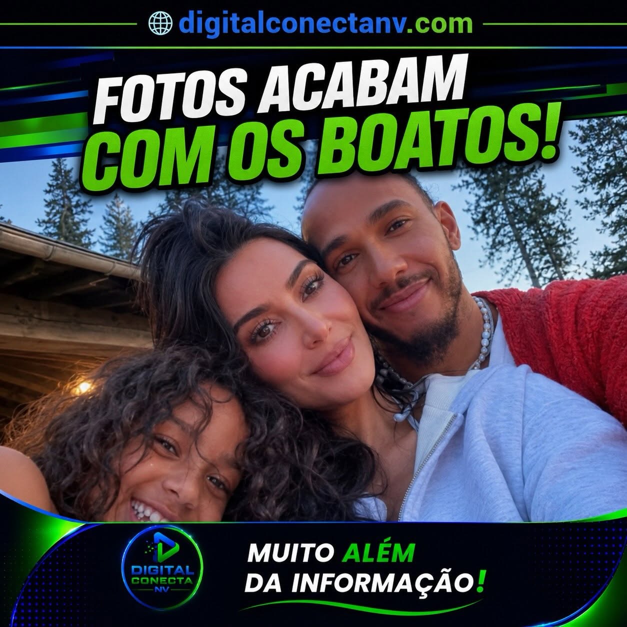 Hamilton publica fotos com Kim Kardashian e reforça romance!